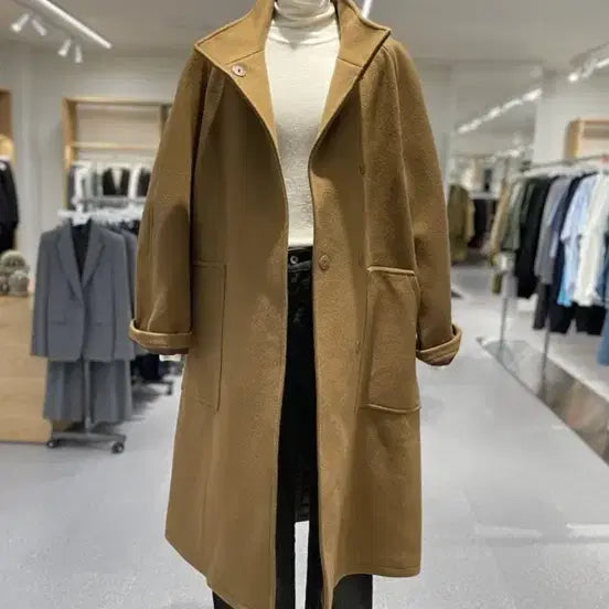 [BUNJANG] STUDIO TOMBOY Brown Coat / STUDIO TOMBOY 스튜디오 톰보이 코트 브라운