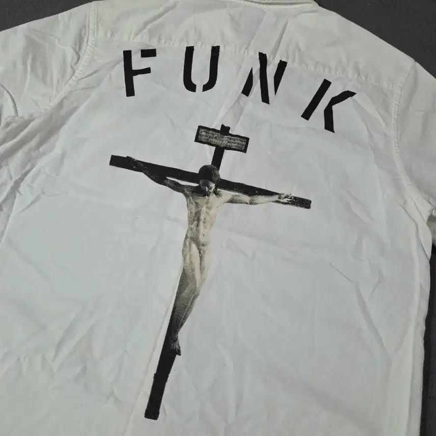 [BUNJANG] Wackomaria Jesus Print Short Sleeve Shirt L / 와코마리아 예수 반팔 셔츠 L