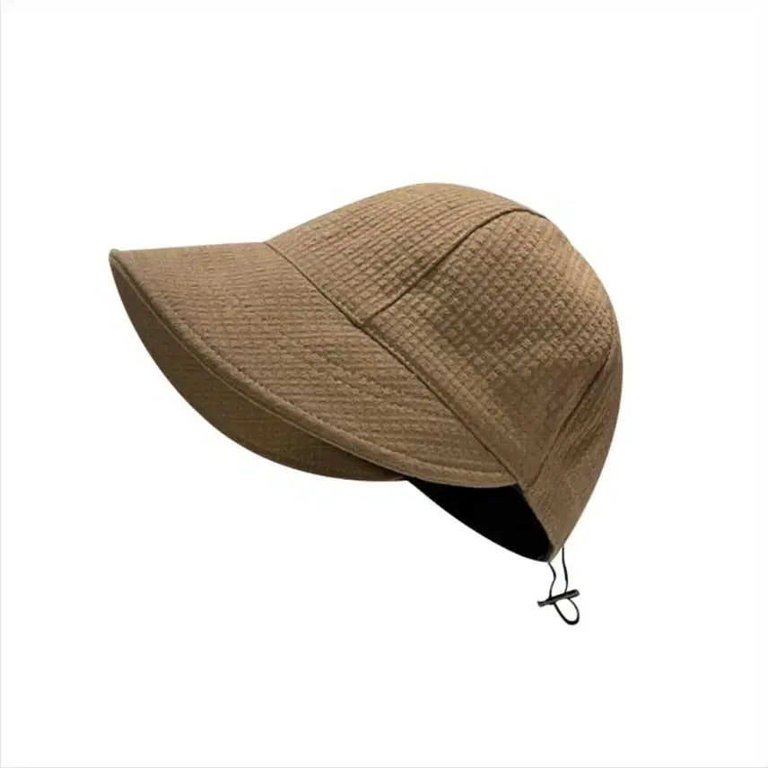 [BUNJANG] Waffle Knit Bucket Hat - Brown / 와플모자 브라운(새상품)