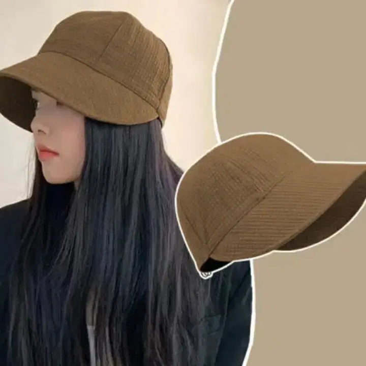 [BUNJANG] Waffle Knit Bucket Hat - Brown / 와플모자 브라운(새상품)