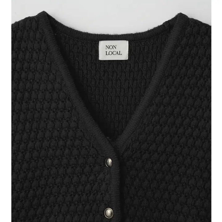[BUNJANG] Noll Local Goldish Tweed Knit Vest / 논로컬 골디쉬 트위드 니트 베스트