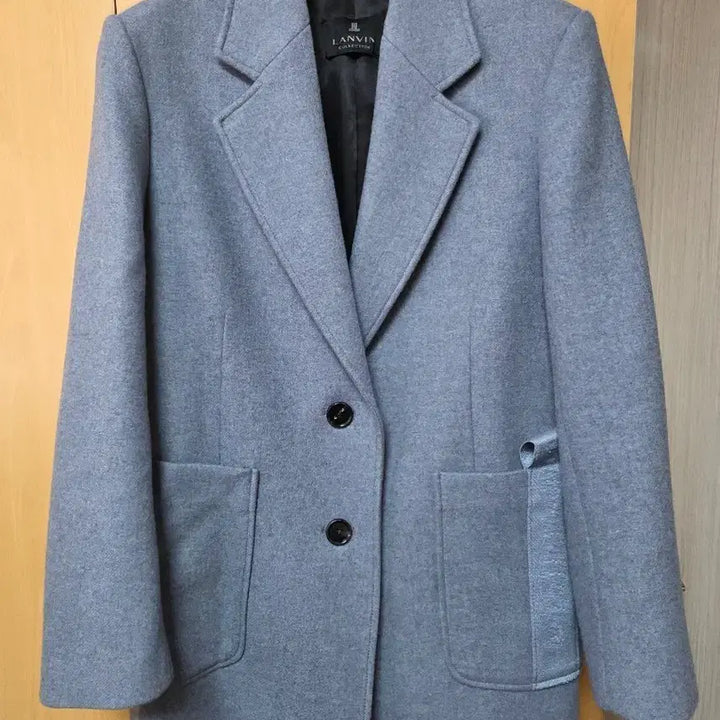 [BUNJANG] LANVIN Collection Lettering Blazer Gray / LANVIN 랑방 컬렉션 레터링 모자켓 그레이