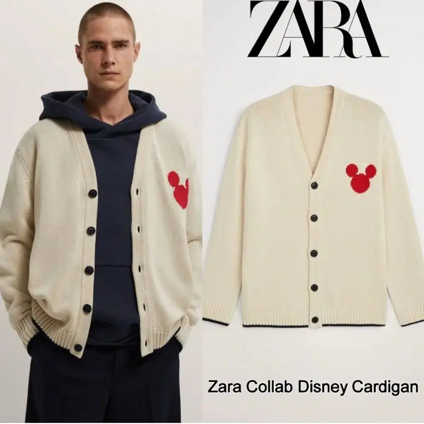 [BUNJANG] Zara Mickey Mouse Cardigan / 자라 미키마우스 가디건 M사이즈 / 자라 가디건