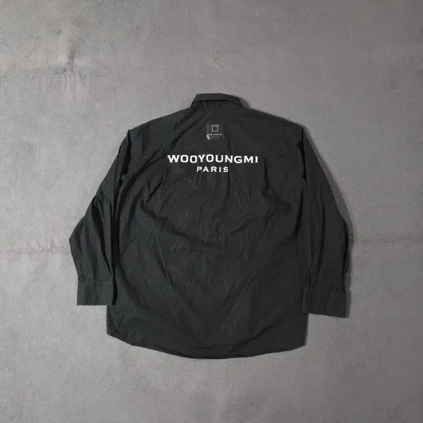 [BUNJANG] Wooyoungmi 22SS Paris Collection Leather Patch Shirt / 여성 우영미 22ss 파리컬렉션 백 레더 패치 셔츠 38 (남성95)