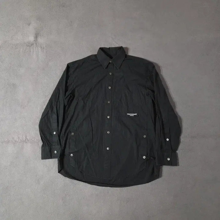 [BUNJANG] Wooyoungmi 22SS Paris Collection Leather Patch Shirt / 여성 우영미 22ss 파리컬렉션 백 레더 패치 셔츠 38 (남성95)