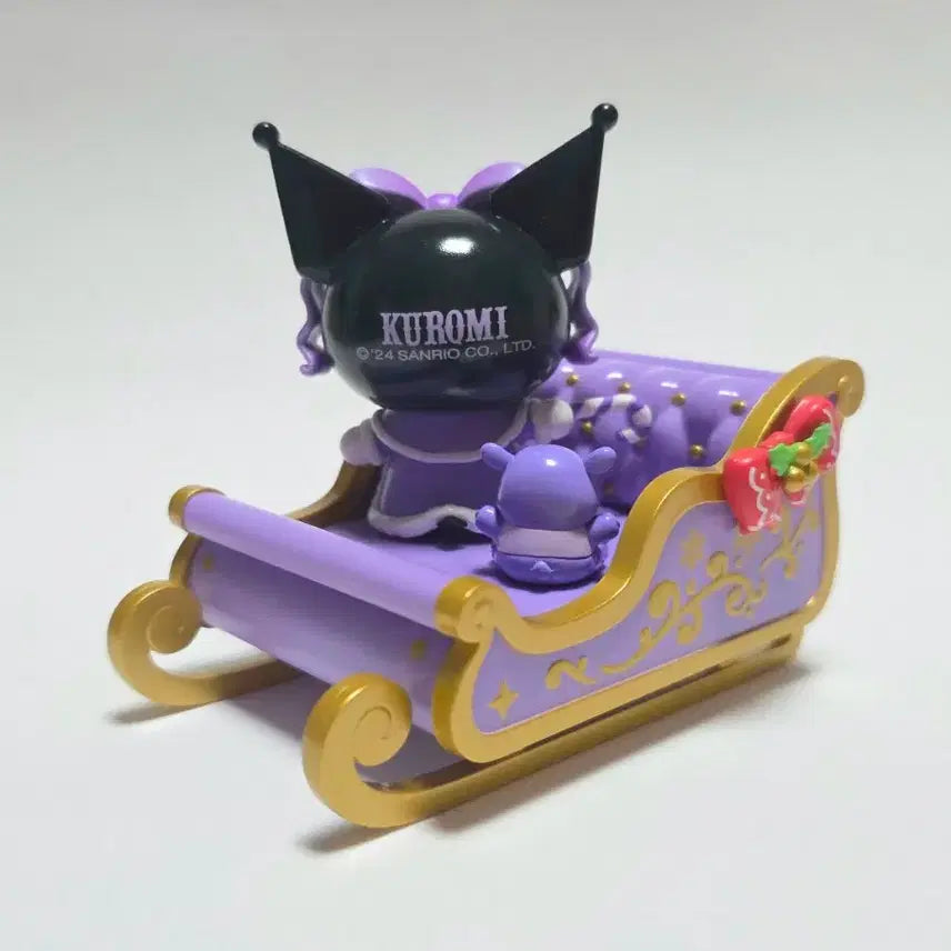 [BUNJANG] Sanrio Kuromi TopToy Christmas Sleigh Figure / 산리오 정품 쿠로미 탑토이 크리스마스 썰매 피규어 판매해요!