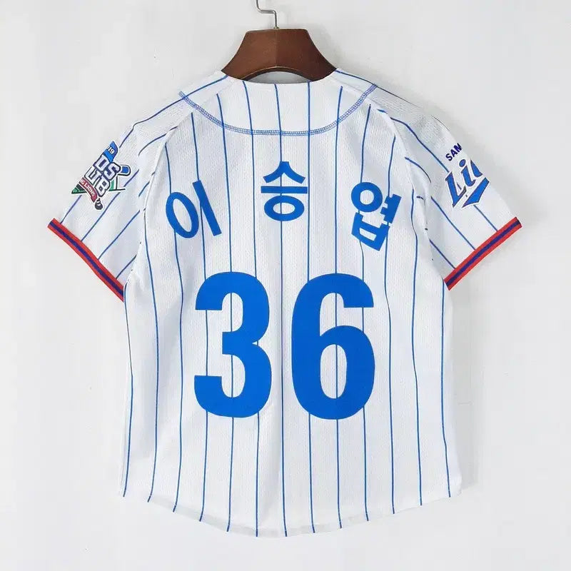 [BUNJANG] Samsung Lions Lee Seung-yuop Kids Jersey / 삼성라이온즈 36 이승엽 마킹 키즈유니폼 9