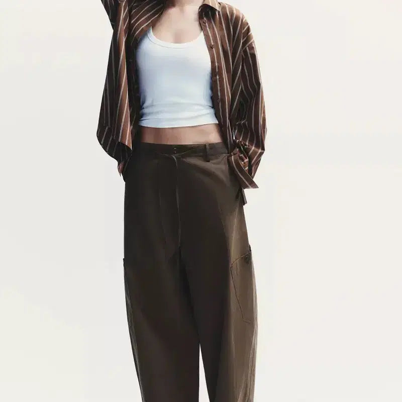 [SOLD OUT] ZARA 자라 배럴핏 벌룬 카고 팬츠 (블랙)