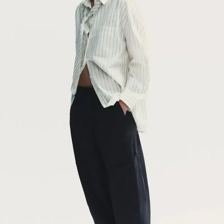 [SOLD OUT] ZARA 자라 배럴핏 벌룬 카고 팬츠 (블랙)