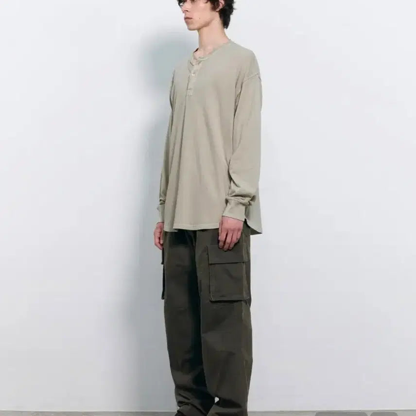 [BUNJANG] InSilence Pigment Washed Cargo Pants Khaki M / 인사일런스-피그먼트 워시드 카고팬츠(카키/M)