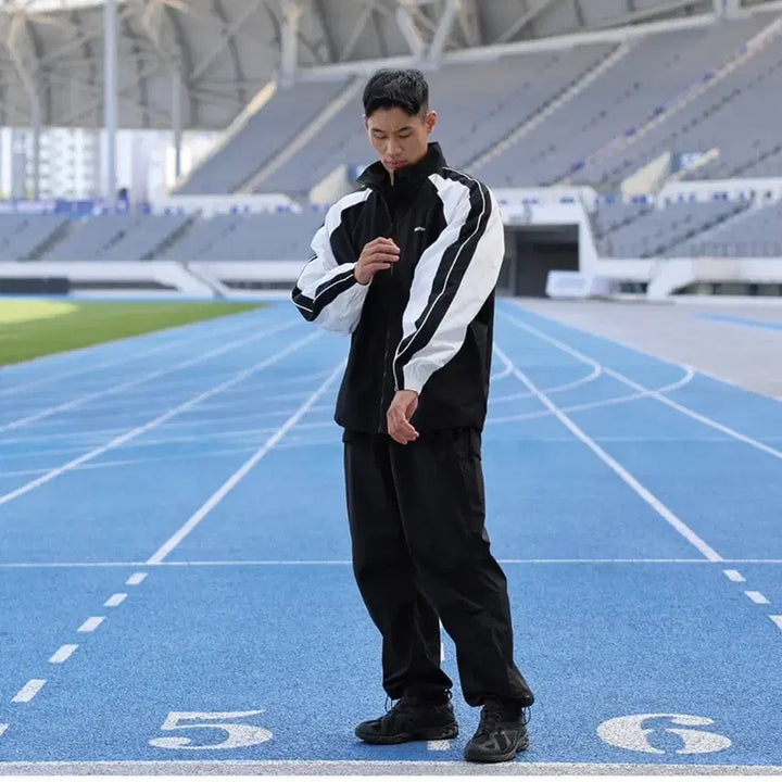 [BUNJANG] Vattip Windbreaker Jacket Nylon Piste Black / 바팁 바람막이 자켓 우븐 나일론 피스테 검정 2size