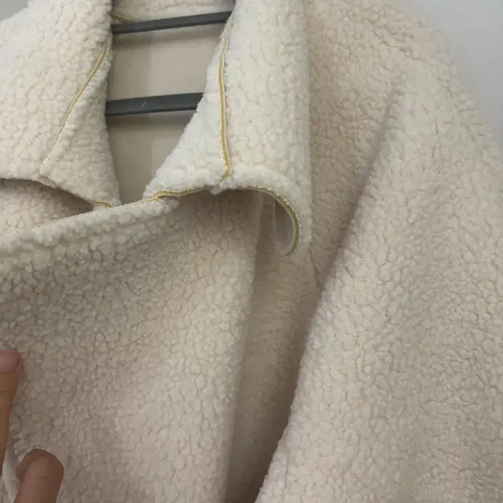[BUNJANG] Ivory Teddy Long Coat / 아이보리 뽀글이 롱 코트 새상품) 프리사이즈