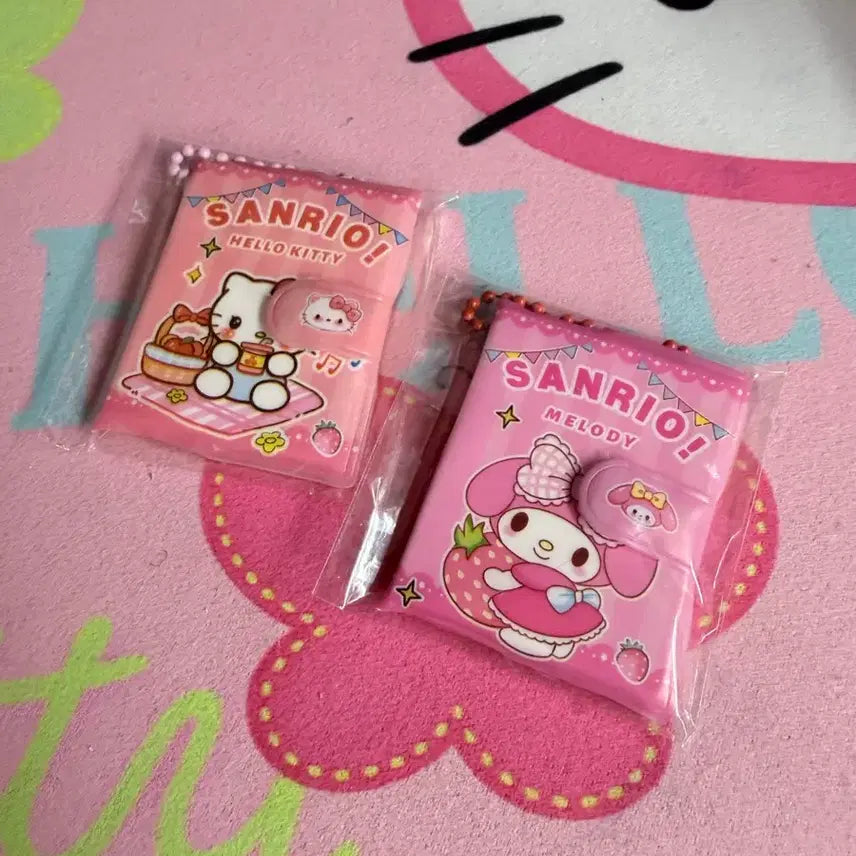 [BUNJANG] Hello Kitty &amp; Marron Cream Mini Notebook Keychain Set / 키티 마멜 미니 수첩 키링