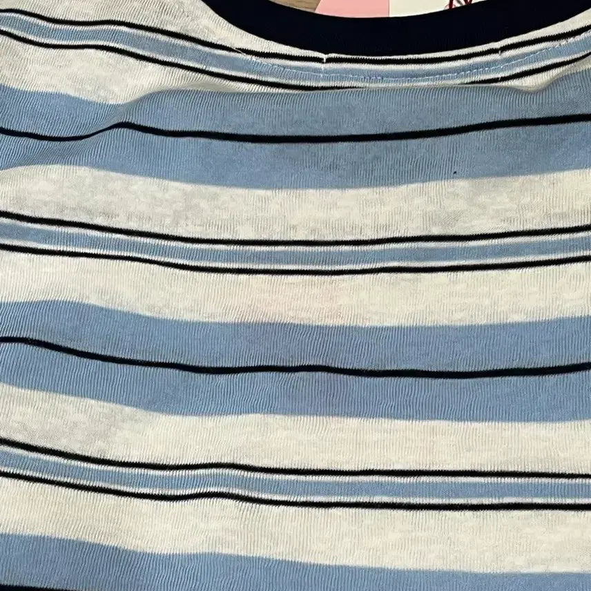 [BUNJANG] YooHee Candy Stripe T-Shirt_White / 유희 CANDY STRIPE T-SHIRTS_WHITE