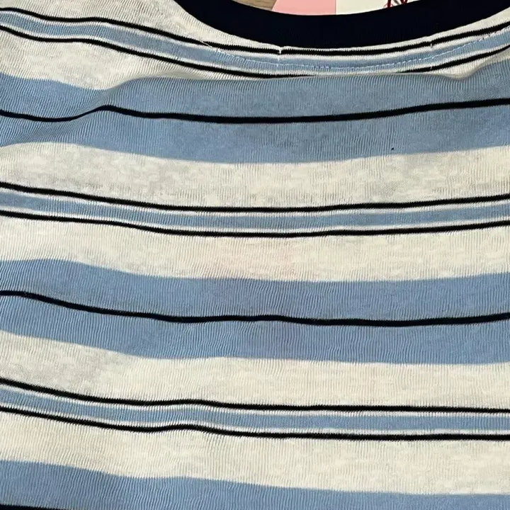 [BUNJANG] YooHee Candy Stripe T-Shirt_White / 유희 CANDY STRIPE T-SHIRTS_WHITE