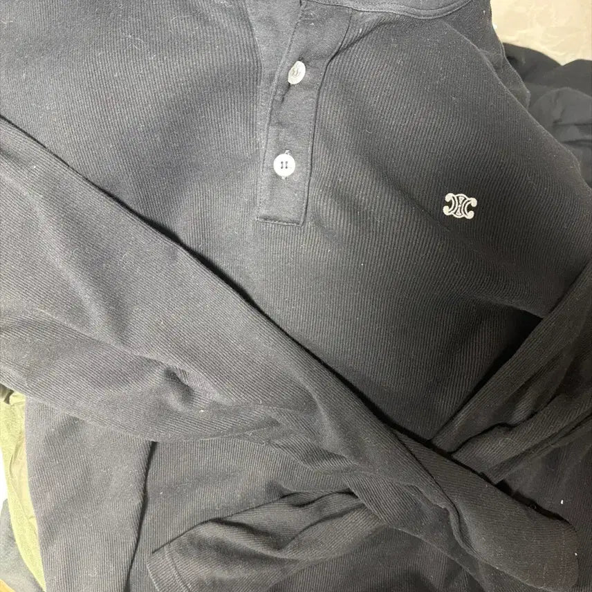 [BUNJANG] Celine Ribbed Long Sleeve T-Shirt / 셀린느 골지 긴팔 티셔츠