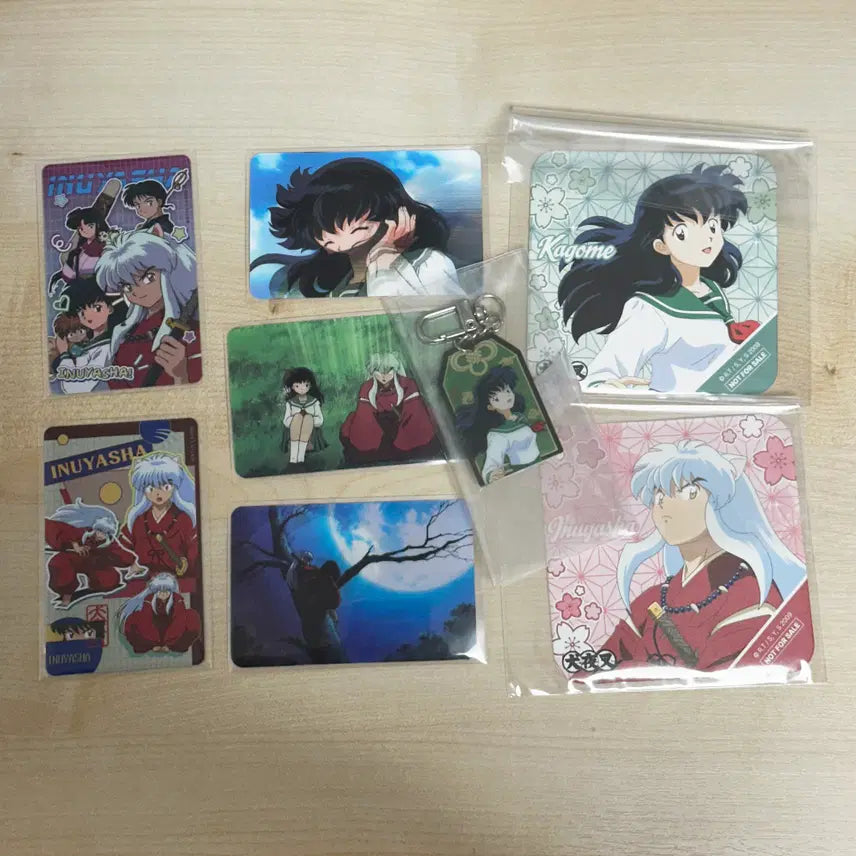 [BUNJANG] InuYasha Popup Collaboration Cafe Kagome Coaster, Keyring, Lenticular Card Bundle Set / 이누야샤 팝업 콜라보카페 가영이 코스터 키링 렌티큘러 일괄판매