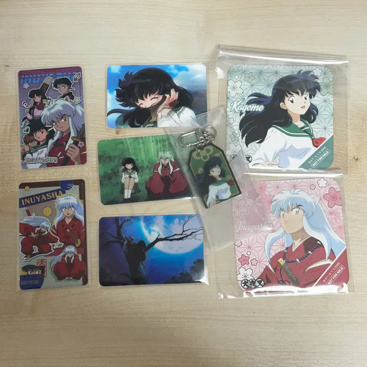 [BUNJANG] InuYasha Popup Collaboration Cafe Kagome Coaster, Keyring, Lenticular Card Bundle Set / 이누야샤 팝업 콜라보카페 가영이 코스터 키링 렌티큘러 일괄판매