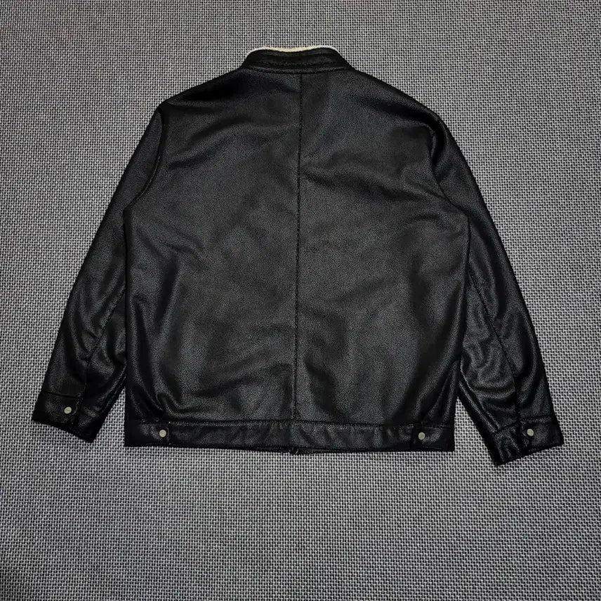 [BUNJANG] Lyle &amp; Scott Faux Fur Lined Blouson Rider Jacket Black (105) / 라일앤스콧 퍼 안감 블루종 라이더 자켓 블랙 (105)