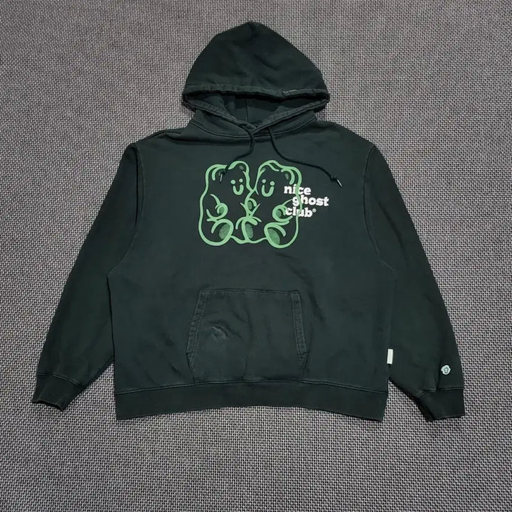 [BUNJANG] Nice Ghost Club Gummy Bear Logo Hoodie Green (L) / 나이스고스트클럽 구미 베어 로고 후드티 그린 (L)