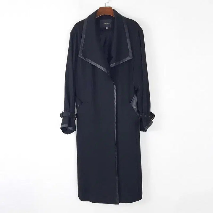 [BUNJANG] Zhu-log Leather-Trim Trench Coat (Size F) / 줄로그 가죽배색 트렌치코트 F