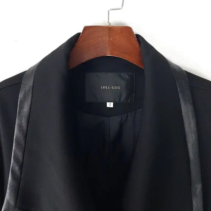 [BUNJANG] Zhu-log Leather-Trim Trench Coat (Size F) / 줄로그 가죽배색 트렌치코트 F