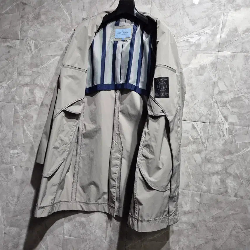 [BUNJANG] Unspecified China Neck Half Coat Gray / 마에스트로   하프 코트 그레이