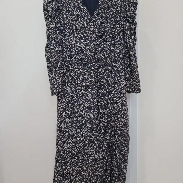 [BUNJANG] NINE ATELIER Floral Shirred Long Dress (Size S) / 나인 아틀리에 플라워 셔링 롱원피스 S사이즈