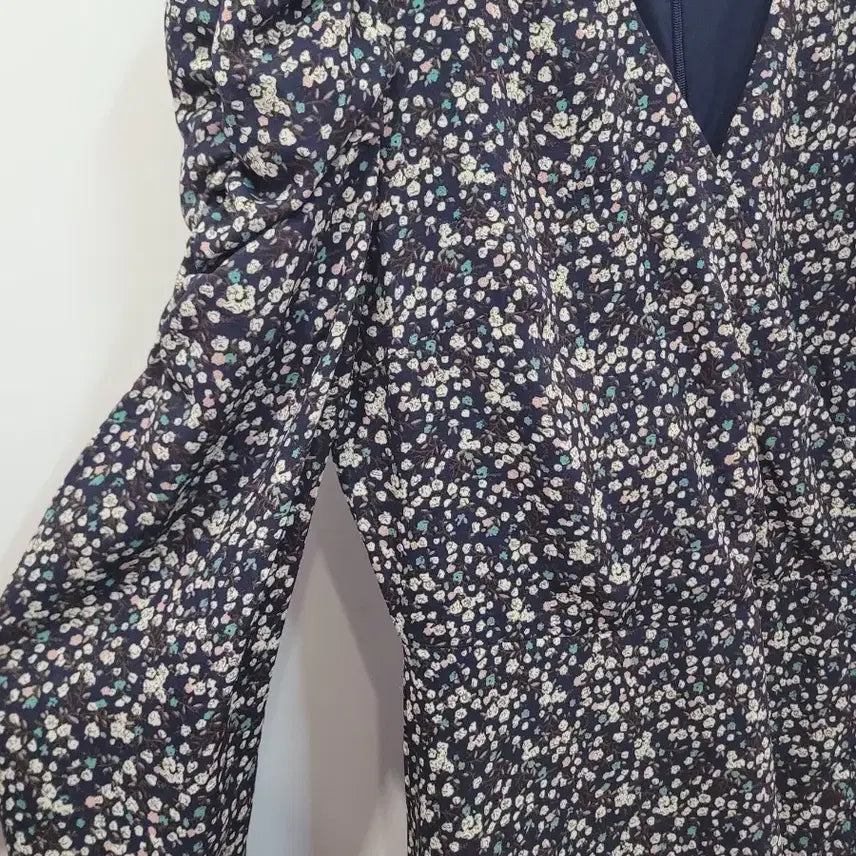 [BUNJANG] NINE ATELIER Floral Shirred Long Dress (Size S) / 나인 아틀리에 플라워 셔링 롱원피스 S사이즈