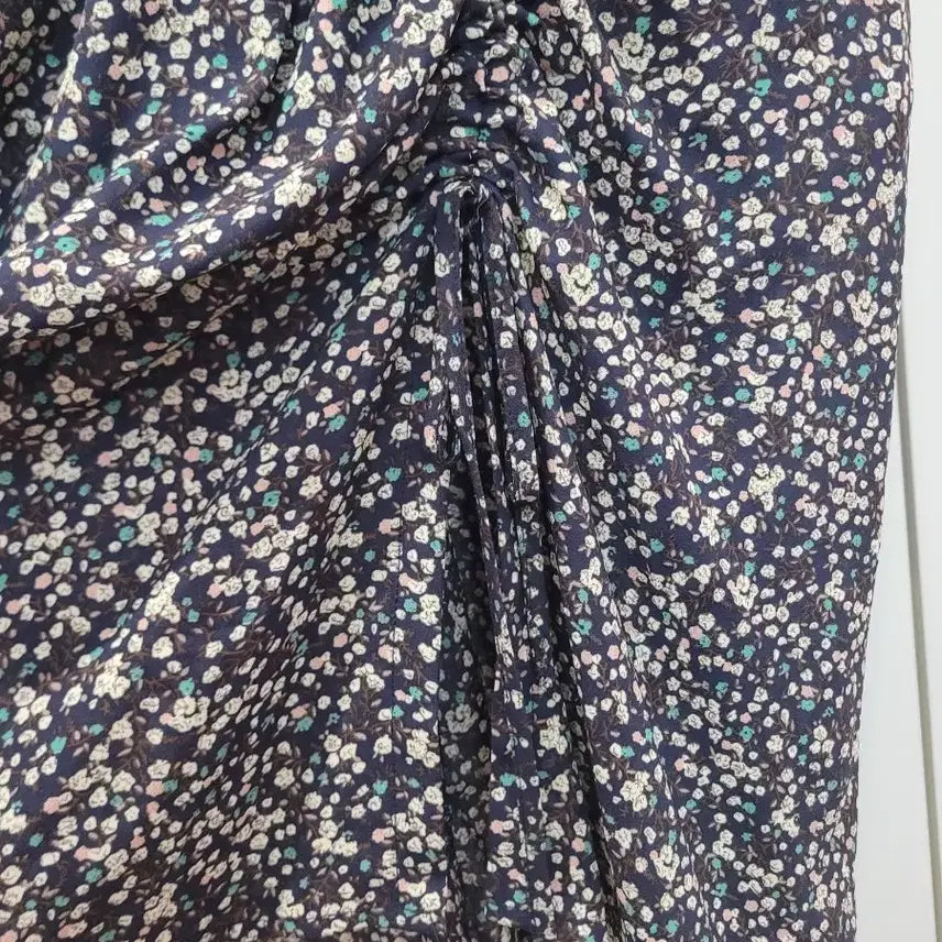 [BUNJANG] NINE ATELIER Floral Shirred Long Dress (Size S) / 나인 아틀리에 플라워 셔링 롱원피스 S사이즈
