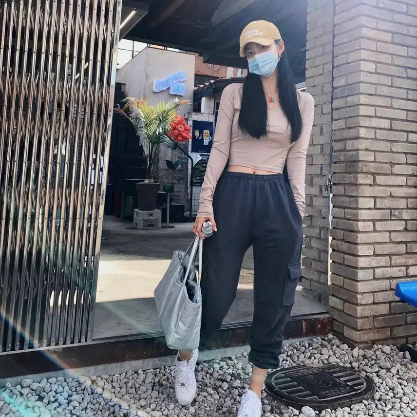 [BUNJANG] Pale Jade Cotton Candy Long Sleeve Navy / 페일제이드 코튼캔디 롱슬리브 네이비