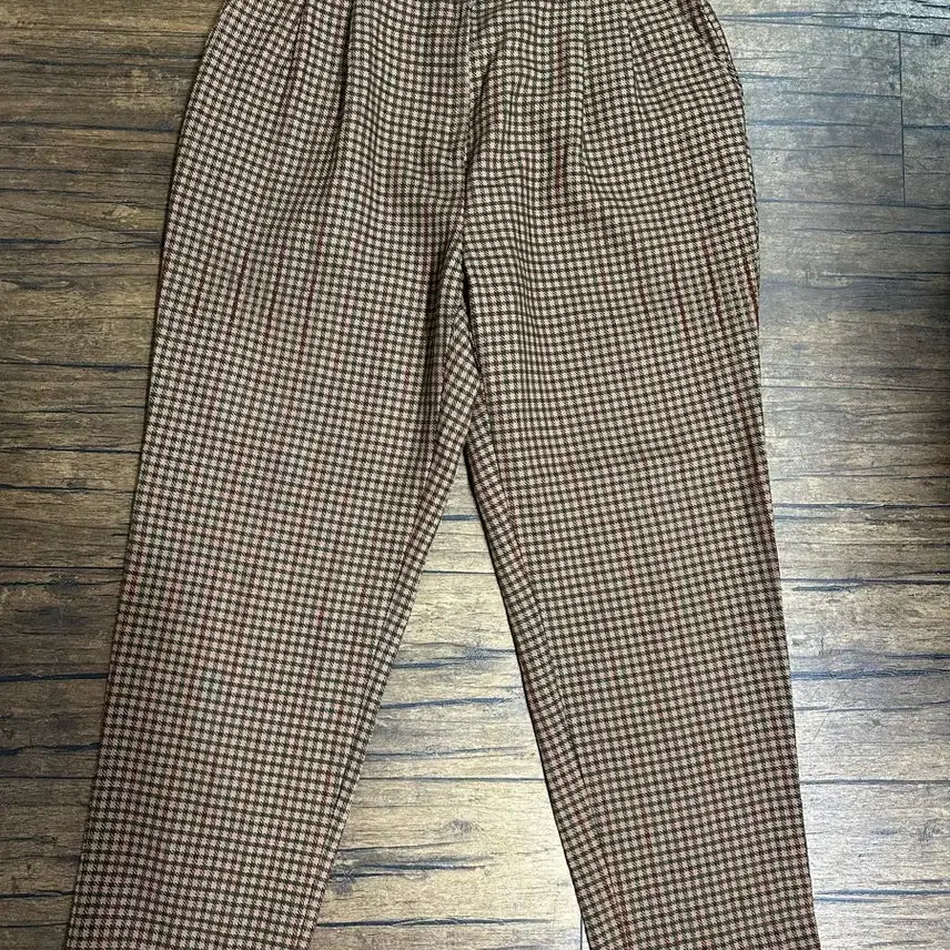 [BUNJANG] Brown Check Pattern Wool Pants / 브라운 체크 패턴 바지 30-31사이즈
