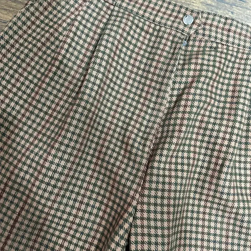 [BUNJANG] Brown Check Pattern Wool Pants / 브라운 체크 패턴 바지 30-31사이즈