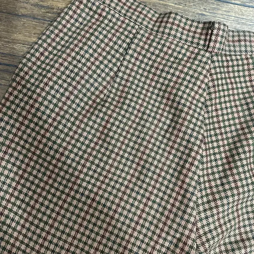[BUNJANG] Brown Check Pattern Wool Pants / 브라운 체크 패턴 바지 30-31사이즈