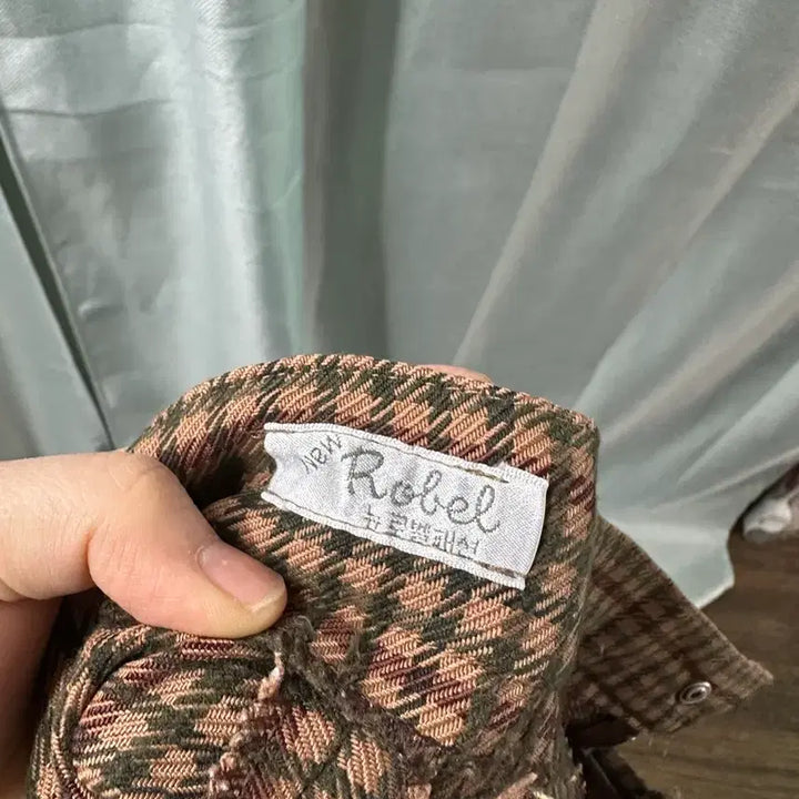 [BUNJANG] Brown Check Pattern Wool Pants / 브라운 체크 패턴 바지 30-31사이즈