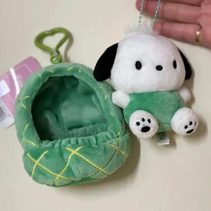 [BUNJANG] Sanrio Pochacco Melon Fruit House Bag Charm / 산리오 정품/ 포차코 과일하우스/가방걸이/ 멜론