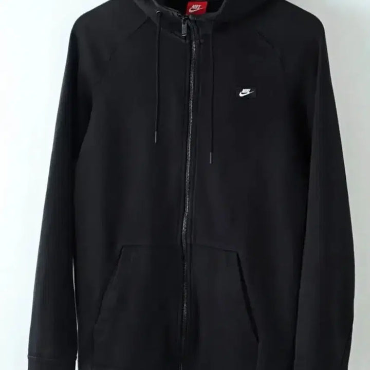 [BUNJANG] Nike Old School Black Hoodie Zip-up / 나이키 올드스쿨 블랙 후드집업