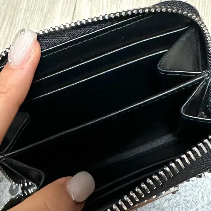 [BUNJANG] Prada Crystal Cardholder Chain Shoulder Bag Black / 프라다 크리스탈 카드지갑 체인 숄더백 블랙