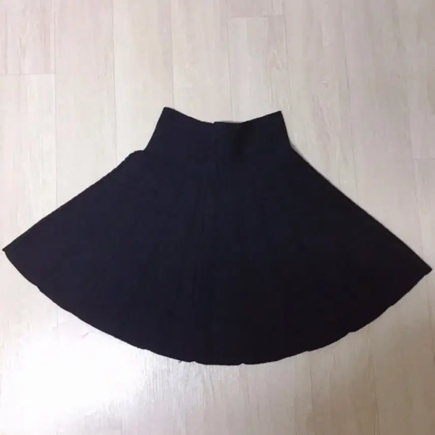 [BUNJANG] Knit Flare Mini Skirt / 니트 플레어 미니 스커트 치마(신축성짱)