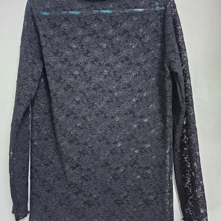 [BUNJANG] Black Lace Blouse Shirt / 반목 레이스 이너 블라우스 셔츠 55,66프리 블랙
