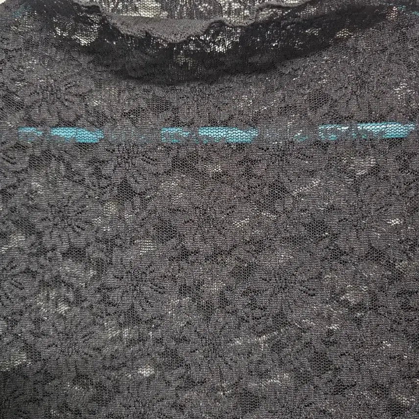 [BUNJANG] Black Lace Blouse Shirt / 반목 레이스 이너 블라우스 셔츠 55,66프리 블랙