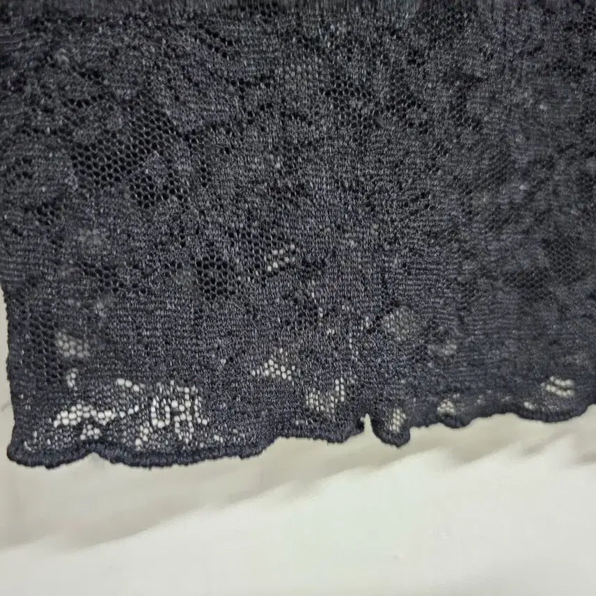 [BUNJANG] Black Lace Blouse Shirt / 반목 레이스 이너 블라우스 셔츠 55,66프리 블랙