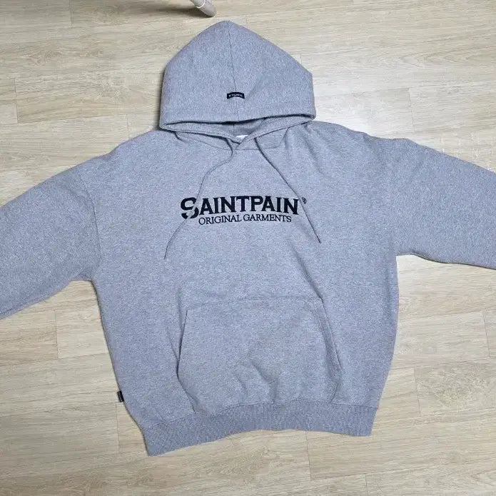[BUNJANG] Saintpain SP Original Logo Hoodie Melange Gray / 세인트페인 SP 오리지널 로고 후드티 멜란지 그레이