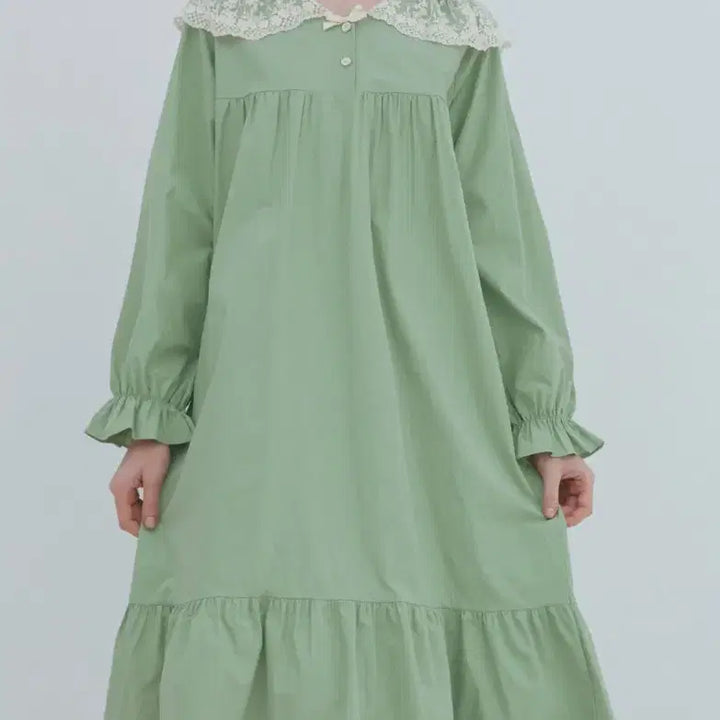 [BUNJANG] Ullala Pajama Sienna Long Sleeve Dress / 울랄라파자마 시에나 긴팔 원피스 민트