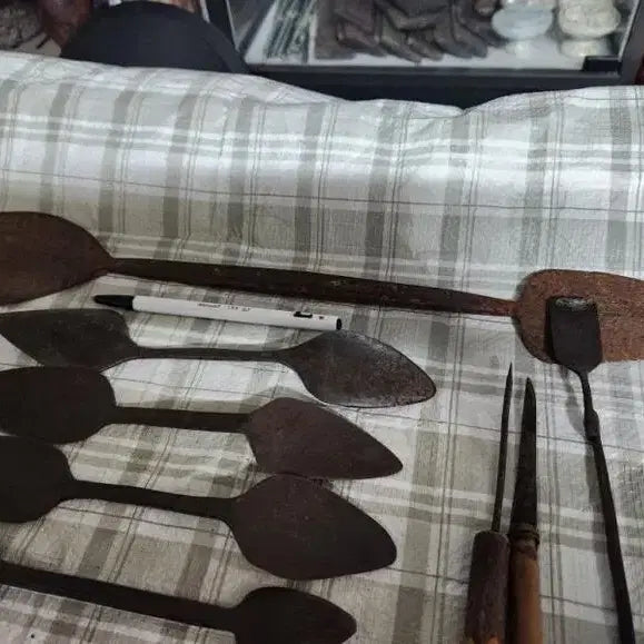 [BUNJANG] Vintage Oil Painting Knives Set / 서양화 빈티지 미술도구  유화 나이프 10점