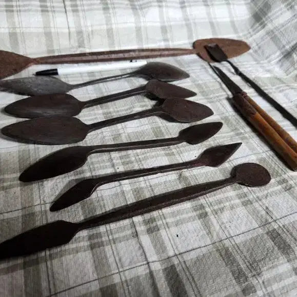 [BUNJANG] Vintage Oil Painting Knives Set / 서양화 빈티지 미술도구  유화 나이프 10점