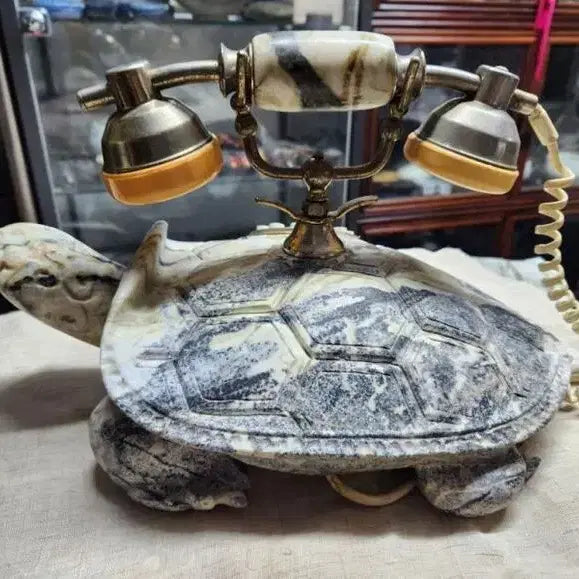 [BUNJANG] Vintage Marble Turtle Sculpture Telephone / 빈티지 수입 대리석 거북이조각 전화기입니다..