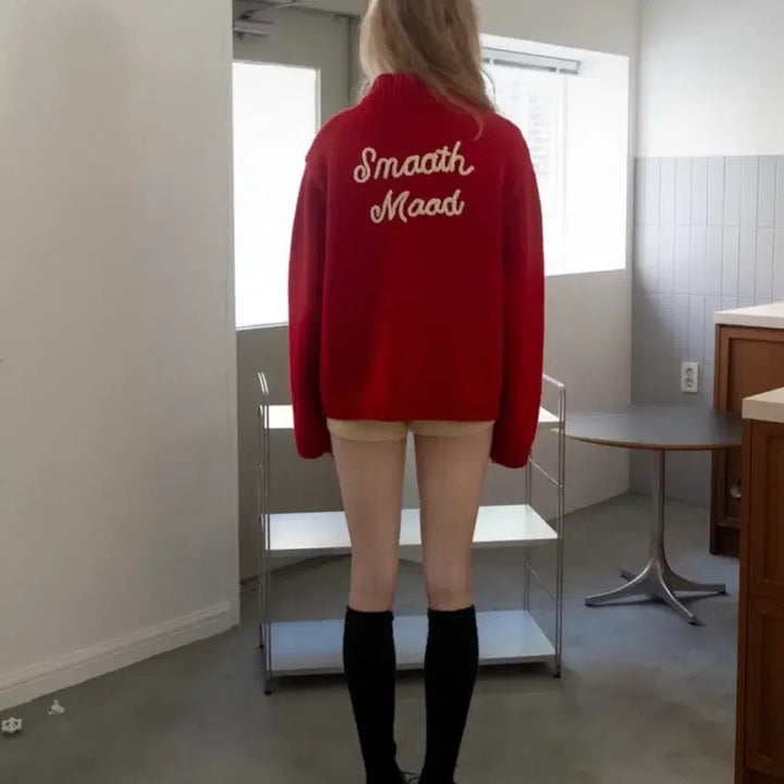 [BUNJANG] Smoothmood Shetland Wool Cowichan Cardigan / Smoothmood 스무드무드 셔틀랜드 울 코위찬 가디건 레드