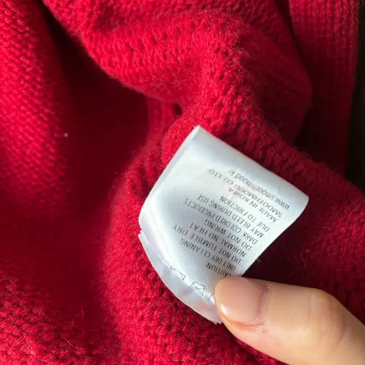 [BUNJANG] Smoothmood Shetland Wool Cowichan Cardigan / Smoothmood 스무드무드 셔틀랜드 울 코위찬 가디건 레드