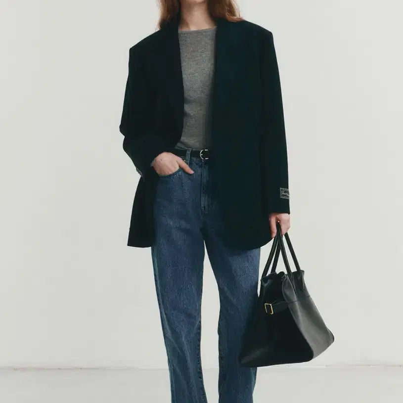 [BUNJANG] Dunst Oversized Wool Jacket (Navy) - Size M / 던스트 오버사이즈 울자켓 (네이비)